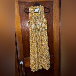 EUC HD in Paris tile print shimmer dress